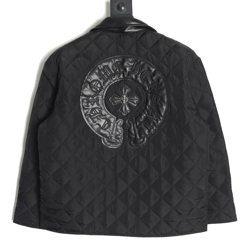 Chrome Hearts Cross Sanskrit Embroidered Lapel Padded Jacket TSK1,Chrome Hearts