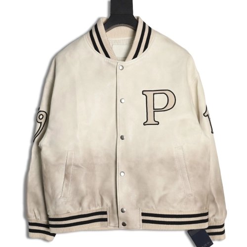 Prada P logo leather bomber jacket,Prada Jacket,Jacket,,Low Price High quality,Free Shipping to France