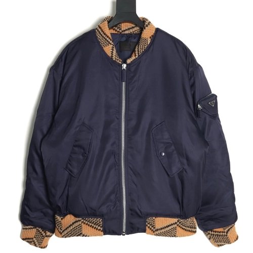 Prada sweaterlined cotton bomber jacket,Prada Jacket,Jacket,,Low Price High quality,Free Shipping to France